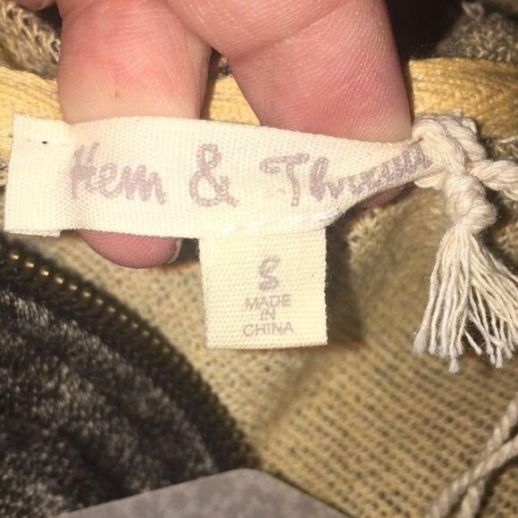 Hem & Thread Womens Zippered Lightweight Jacket S Brown Cotton/Poly Blend - Picture 3 of 4